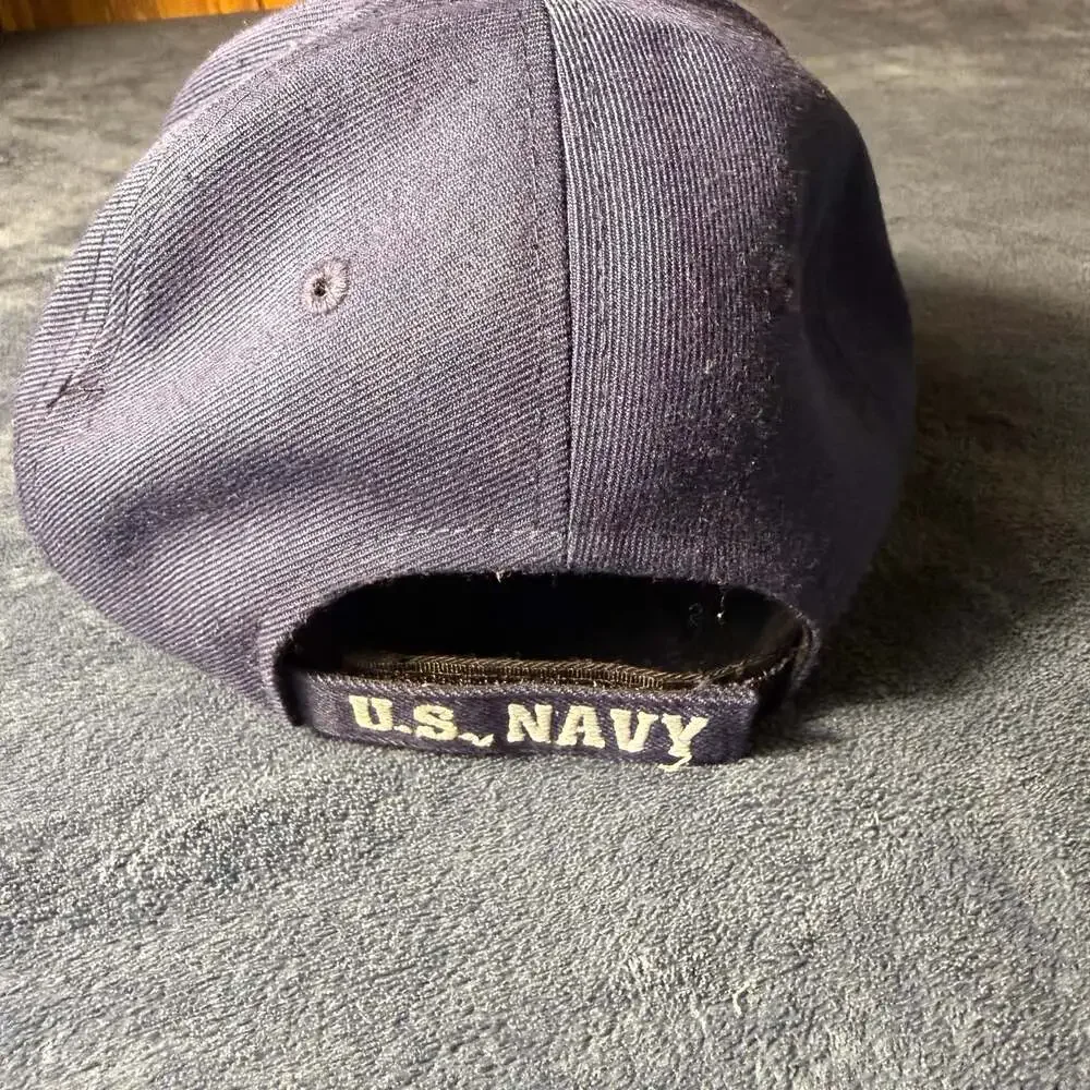 U.S. Navy Embroidered Eagle Emblem Baseball Cap with Hook and Loop Closure